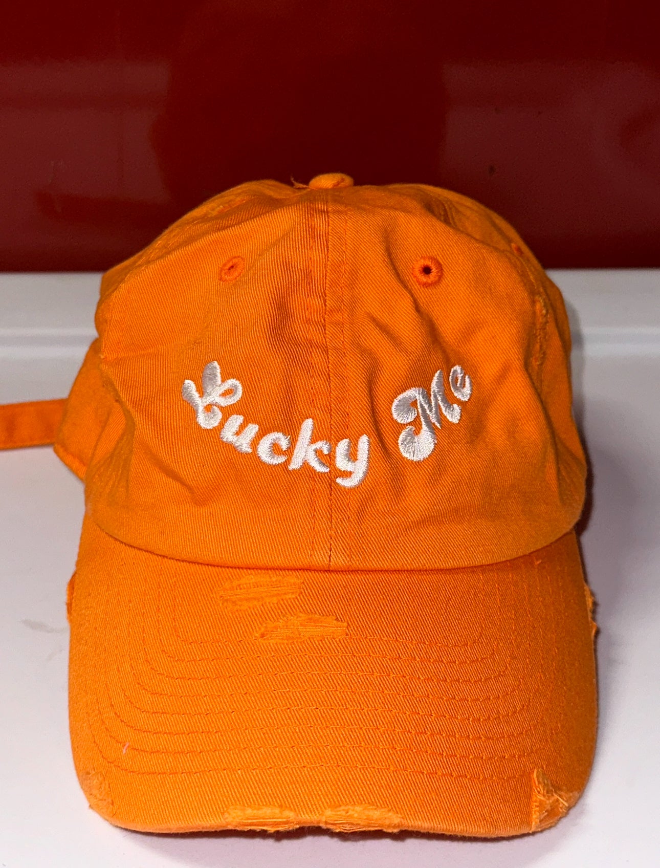 Distressed Lucky Me Dad Hat