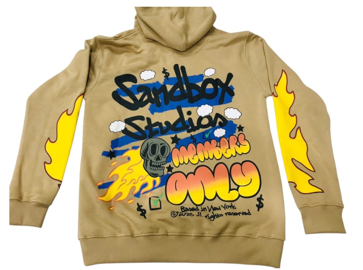 Tan Members Only Hoodie - SandBoxBullyShop